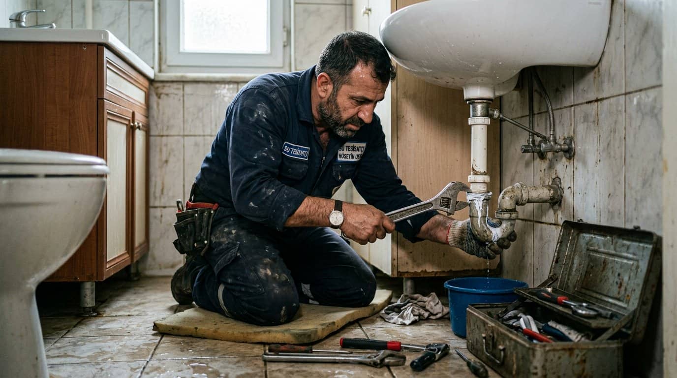 Lavabo altı gider ve vana kontrolü